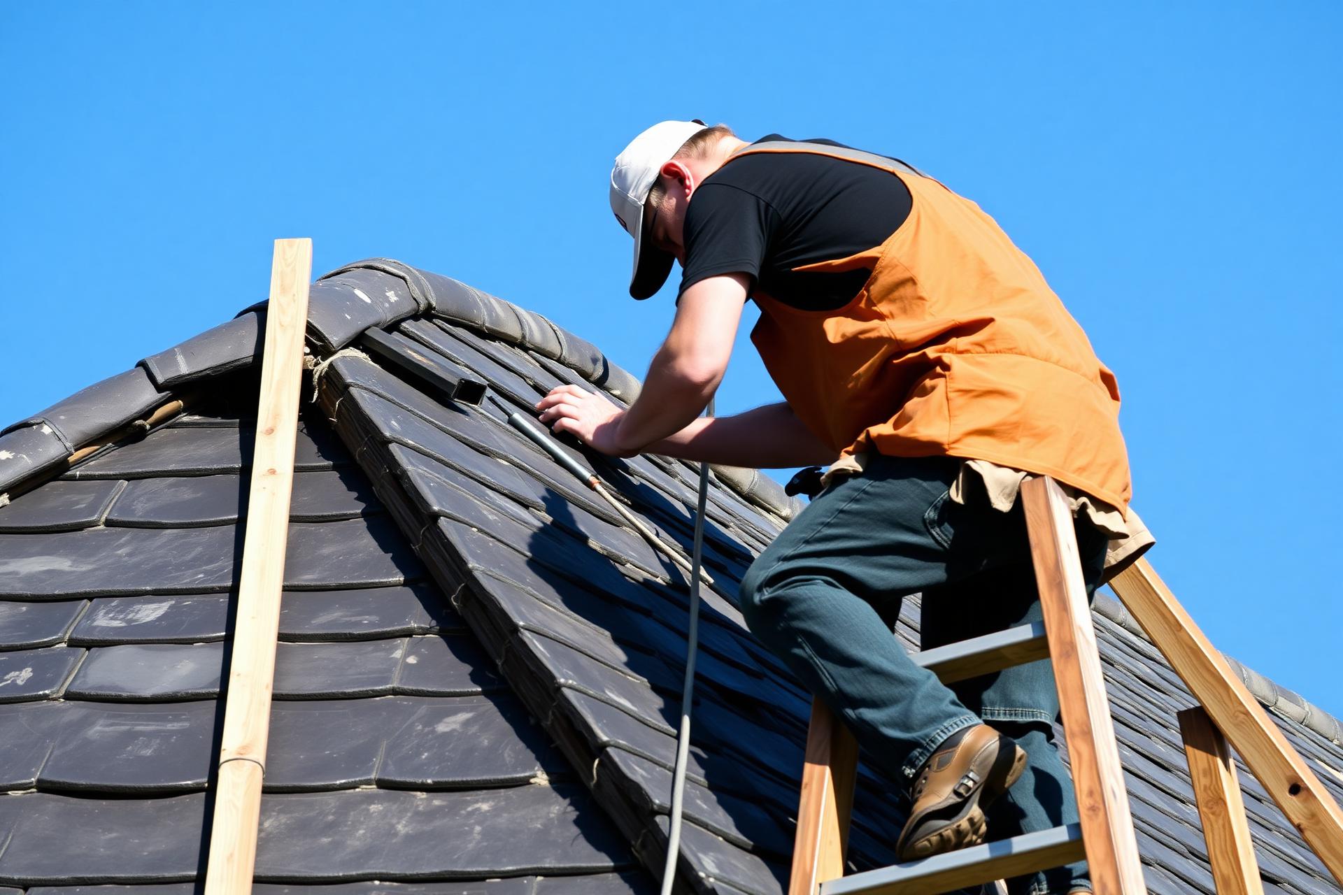 Rénovation de toiture en cours à Grenoble par un artisan couvreur